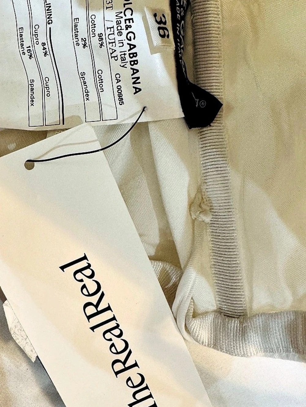 Dolce & Gabbana White Denim Bustier Corset Midi Dress in Cream Size 36 - Picture 5 of 5